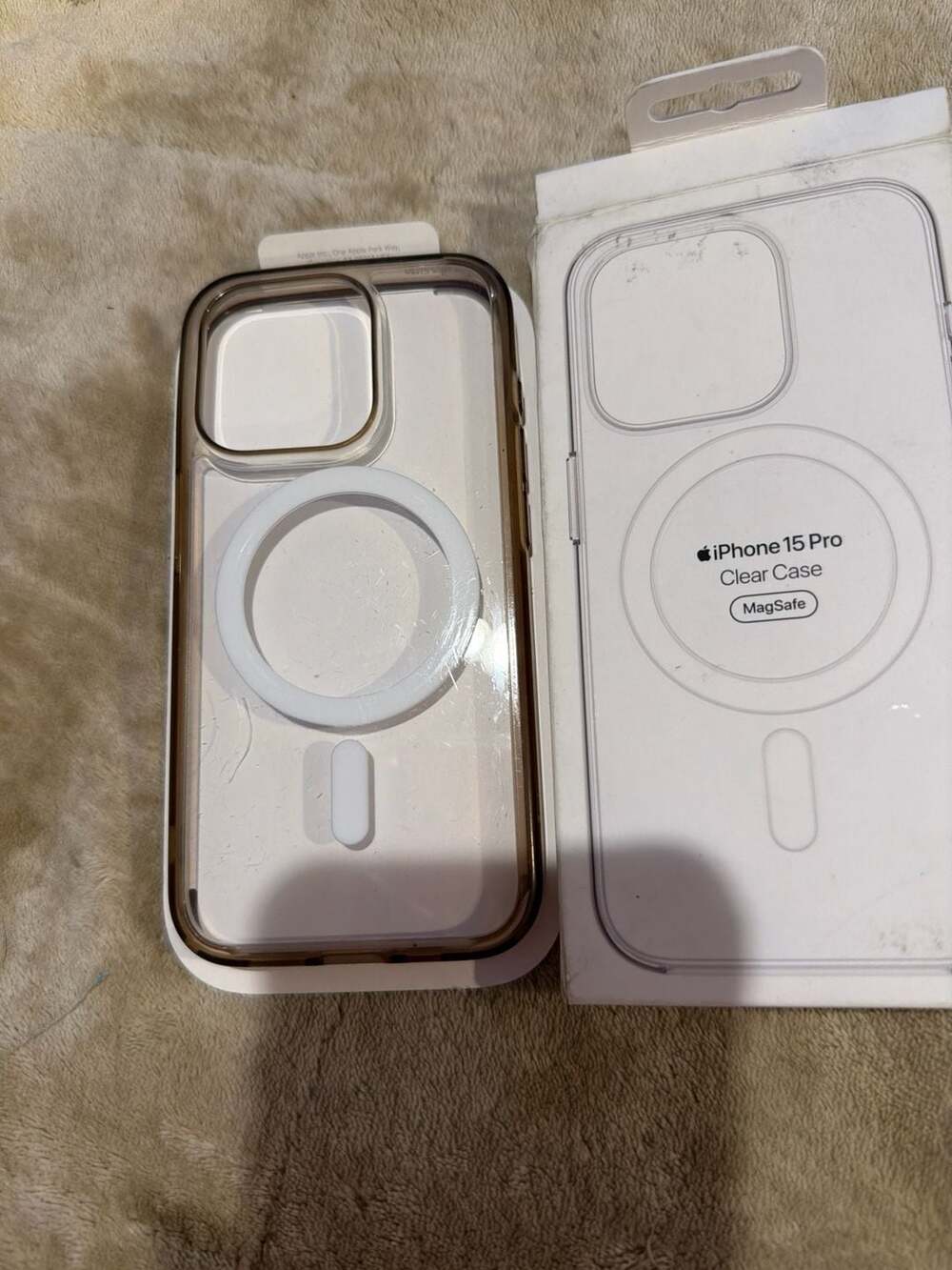 Apple iPhone 15 Pro Clear Case with MagSafe small scratch does not effect functi